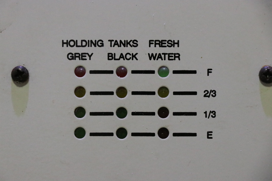 USED MOTORHOME WHITE TANK MONITOR PANEL LA1077 FOR SALE RV Components 
