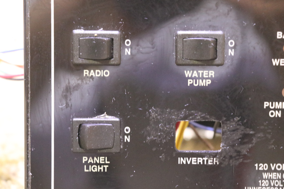 USED RV/MOTORHOME LA1025 DISCOVERY SWITCH & MONITOR PANEL FOR SALE RV Components 