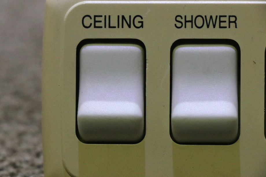 USED CEILING / SHOWER / MAKEUP SWITCH PANEL RV/MOTORHOME PARTS FOR SALE RV Components 