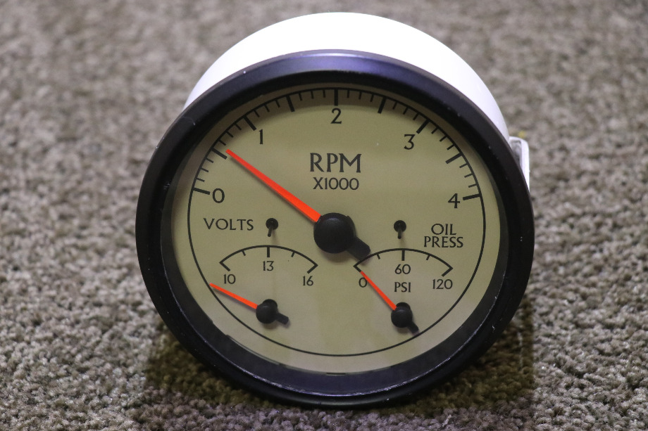 USED RV/MOTORHOME 946023 3 IN 1 TACH / VOLTS / OIL PRESS DASH GAUGE FOR SALE RV Components 