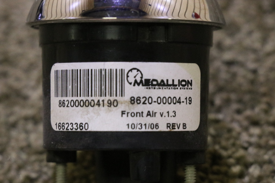 USED 8620-00004-19 FRONT AIR DASH GAUGE RV PARTS FOR SALE RV Components 