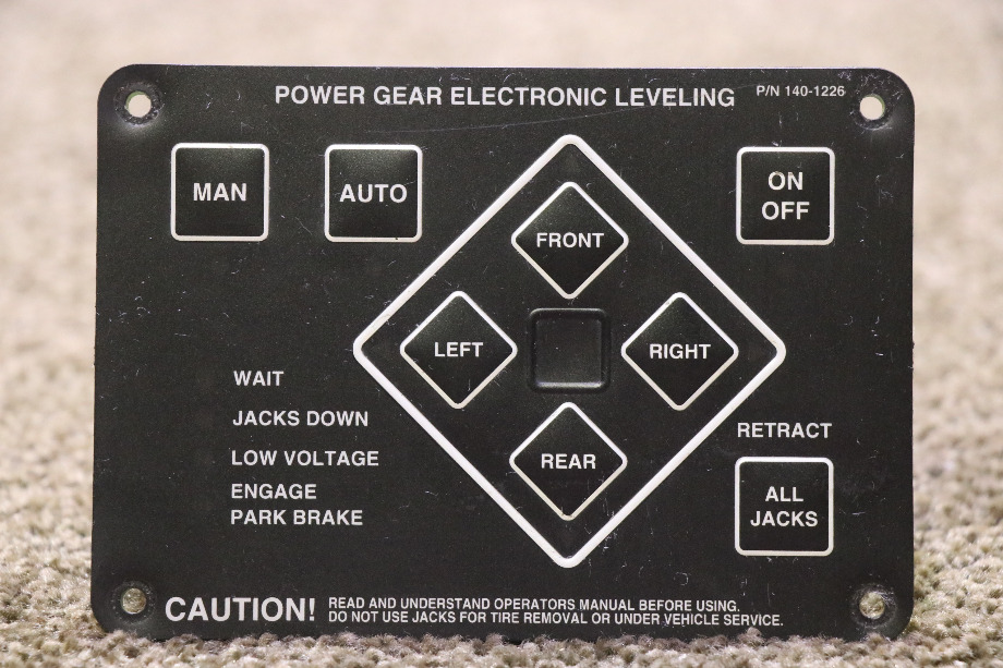 USED RV/MOTORHOME POWER GEAR ELECTRONIC LEVELING 140-1226 TOUCH PAD FOR SALE RV Components 