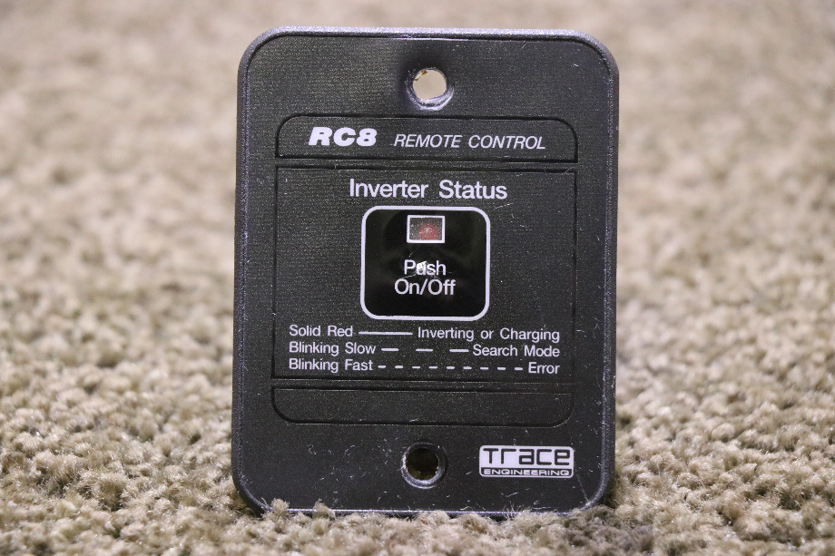 USED TRACE ENGINEERING RC8 REMOTE PANEL RV/MOTORHOME PARTS FOR SALE RV Components 