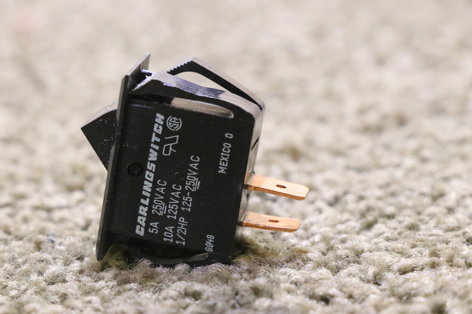 USED 9948 SMALL BLACK ROCKER SWITCH RV/MOTORHOME PARTS FOR SALE RV Components 