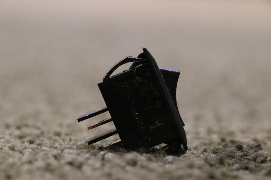 USED MOTORHOME SMALL BLACK ROCKER SWITCH FOR SALE RV Components 