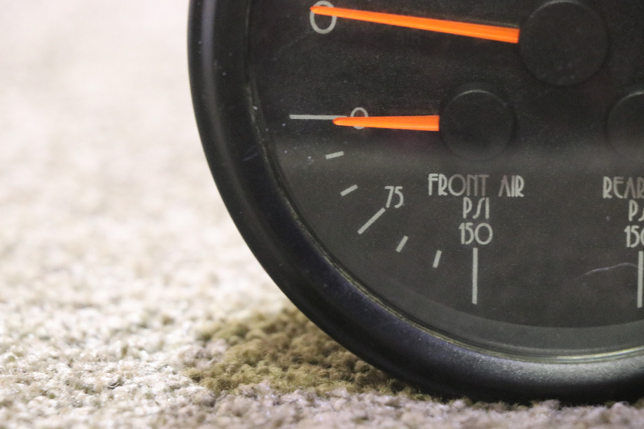 USED 3 IN 1 TACH / FRONT AIR / REAR AIR 106568-B DASH GAUGE RV/MOTORHOME PARTS FOR SALE RV Components 