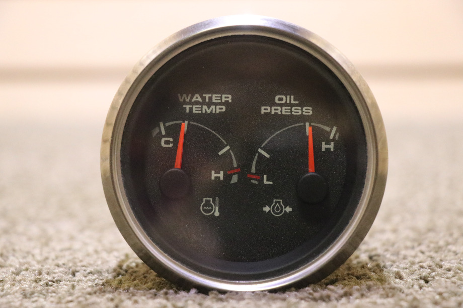 USED RV/MOTORHOME 946758 WATER TEMP / OIL PRESS DASH GAUGE FOR SALE RV Components 