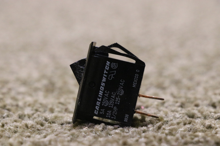 USED SMALL BLACK ROCKER SWITCH MOTORHOME PARTS FOR SALE RV Components 