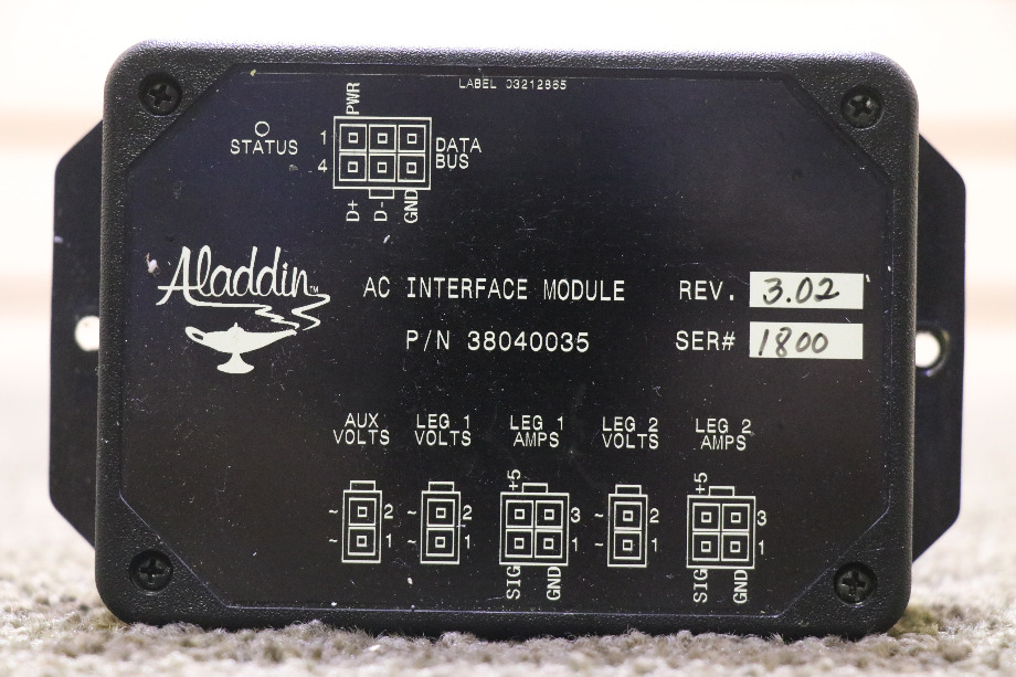USED MOTORHOME ALADDIN 38040035 AC INTERFACE MODULE FOR SALE RV Components 