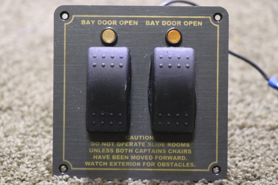USED TWO BAY DOOR OPEN SWITCH PANEL RV/MOTORHOME PARTS FOR SALE RV Components 
