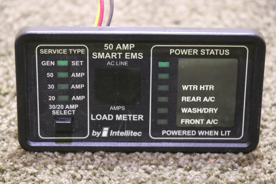 USED INTELLITEC 50 AMP SMART EMS DISPLAY PANEL 00-00903-150 RV PARTS FOR SALE RV Components 