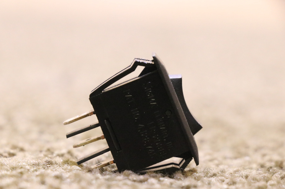 USED SMALL BLACK ROCKER SWITCH MOTORHOME PARTS FOR SALE RV Components 