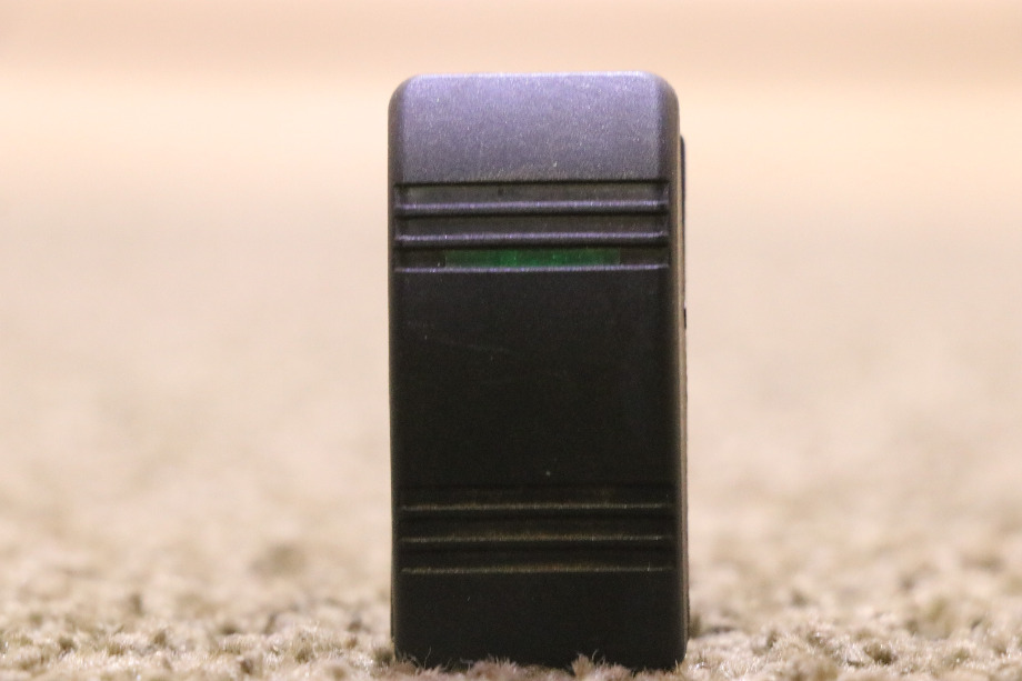 USED BLACK ROCKER SWITCH WITH GREEN LIGHT BAR V1D1 MOTORHOME PARTS FOR SALE RV Components 