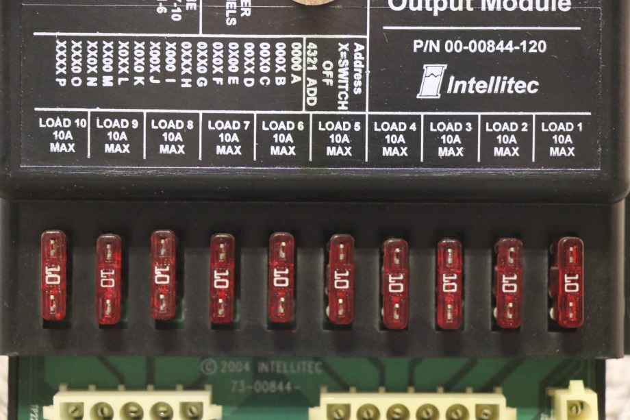 USED MOTORHOME INTELLITEC 00-00844-120 12V MULTIPLEX FET OUTPUT MODULE FOR SALE RV Components 