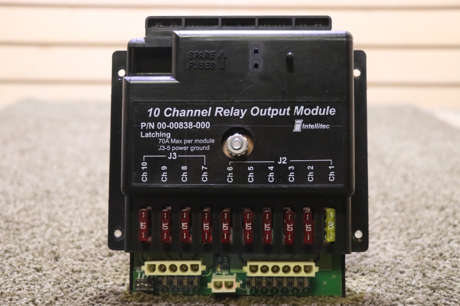 USED RV/MOTORHOME INTELLITEC 10 CHANNEL RELAY OUTPUT MODULE 00-00838-000 FOR SALE RV Components 