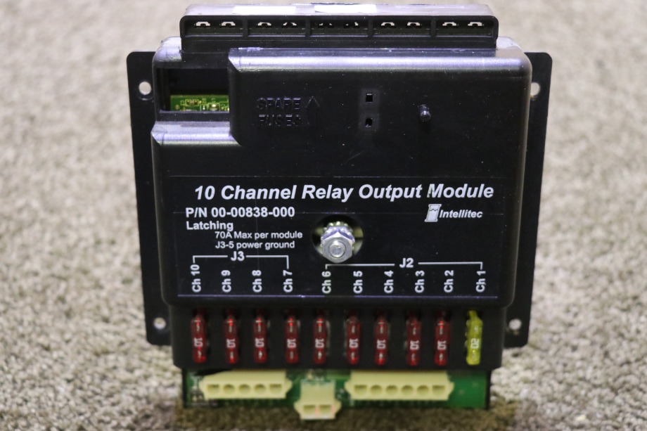 USED RV/MOTORHOME INTELLITEC 10 CHANNEL RELAY OUTPUT MODULE 00-00838-000 FOR SALE RV Components 