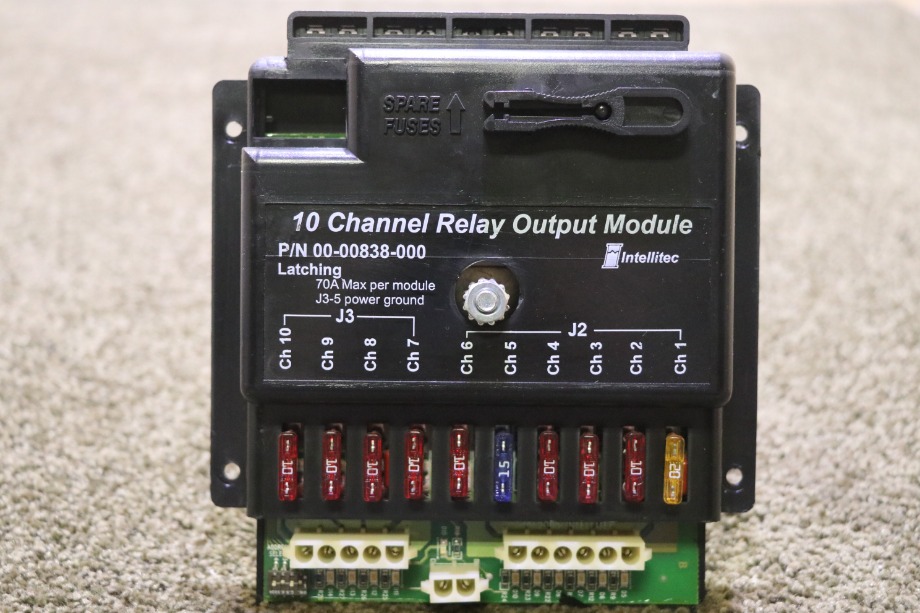 USED 00-00838-000 INTELLITEC 10 CHANNEL RELAY OUTPUT MODULE RV PARTS FOR SALE RV Components 