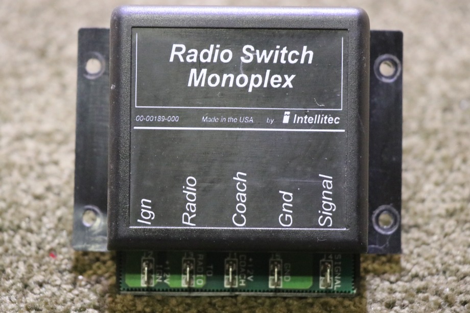 USED INTELLITEC RADIO SWITCH MONOPLEX 00-00189-000 RV/MOTORHOME PARTS FOR SALE RV Components 