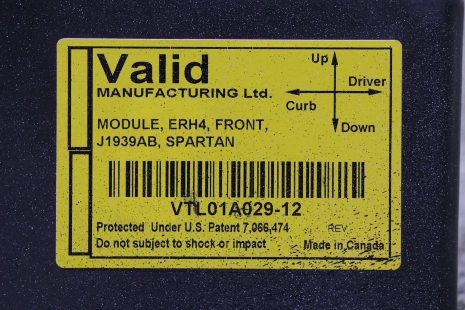 USED VALID VTL01A029-12 ERH4 FRONT MODULE RV PARTS FOR SALE RV Components 