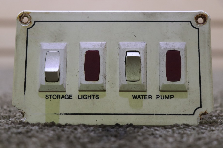 USED MOTORHOME STORAGE LIGHTS & WATER PUMP SWITCH PANEL FOR SALE RV Components 