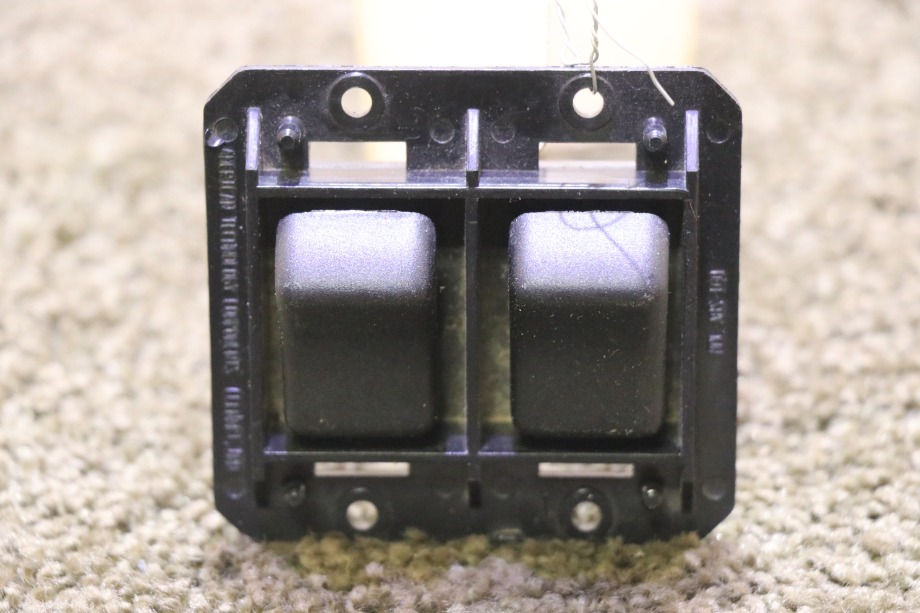 USED BLACK DOUBLE SWITCH PANEL MOTORHOME PARTS FOR SALE RV Components 