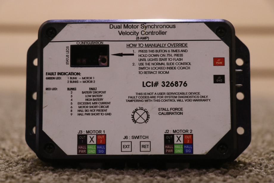 USED LCI DUAL MOTOR SYNCHRONOUS VELOCITY CONTROLLER 326876 RV/MOTORHOME PARTS FOR SALE RV Components 
