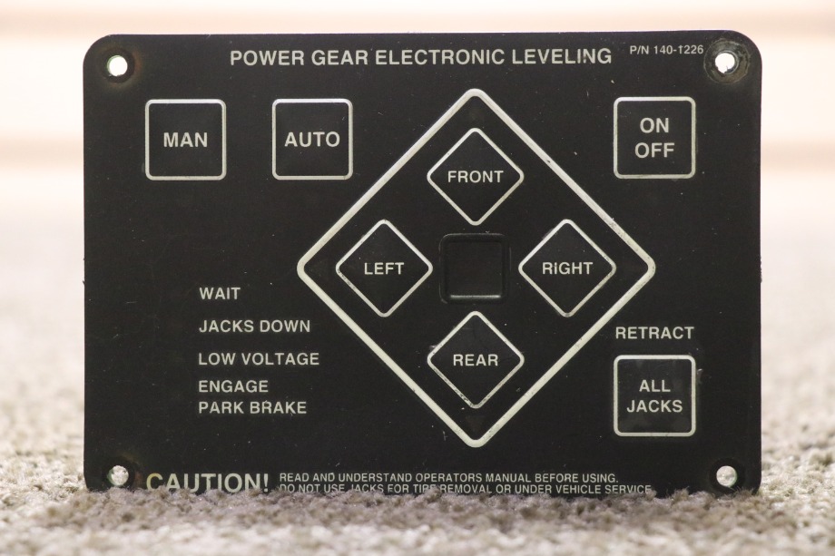 USED MOTORHOME POWER GEAR 140-1226 ELECTRONIC LEVELING TOUCH PAD FOR SALE RV Components 