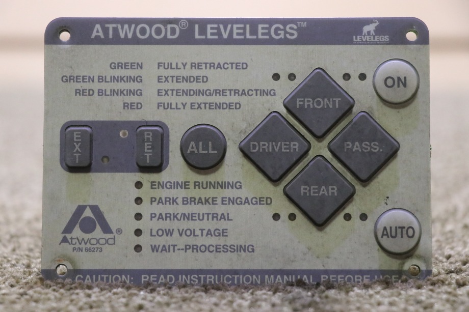 USED ATWOOD LEVELEGS 66273 LEVELING TOUCH PAD MOTORHOME PARTS FOR SALE RV Components 