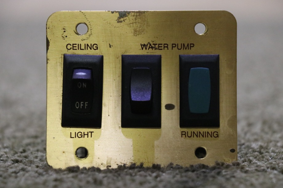 USED RV CEILING / WATER PUMP / GREEN LIGHT SWITCH PANEL FOR SALE RV Components 