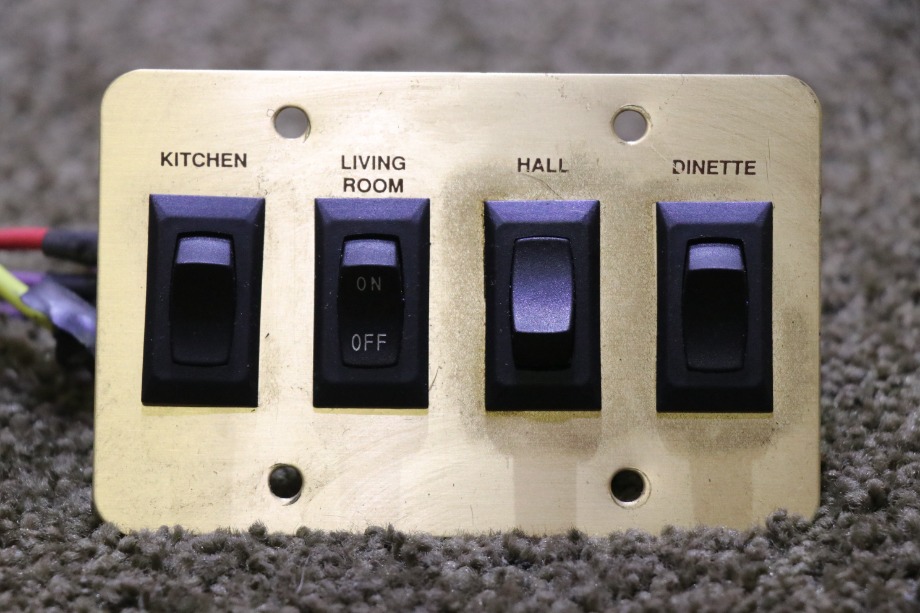 USED MOTORHOME KITCHEN / LIVING ROOM / HALL / DINETTE SWITCH PANEL FOR SALE RV Components 