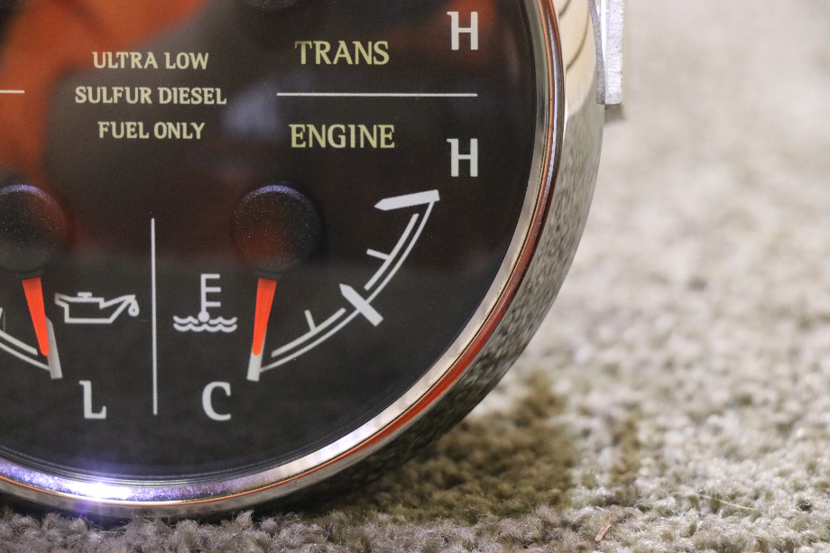 USED 4 IN 1 FUEL / TRANS / OIL / ENGINE DASH GAUGE 8653-50006-29 RV/MOTORHOME PARTS FOR SALE RV Components 