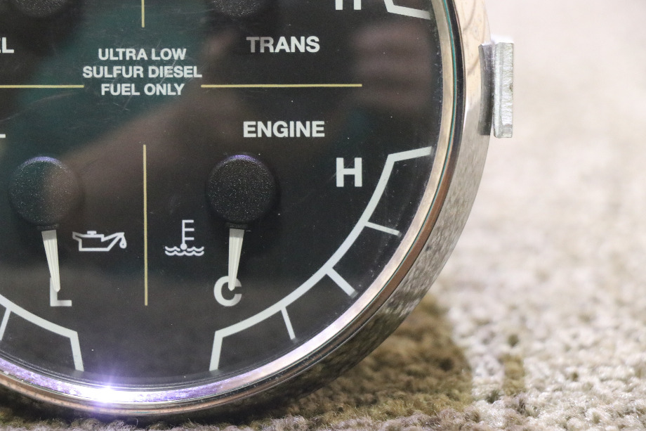 USED 8653-50005-19 FUEL / TRANS / OIL / ENG 4 IN 1 DASH GAUGE RV PARTS FOR SALE RV Components 