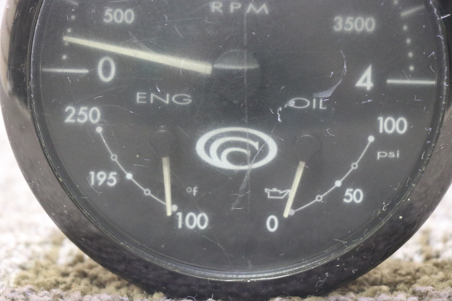 USED 3 IN 1 TACH / ENG / OIL 7744-20002-29 DASH GAUGE MOTORHOME PARTS FOR SALE RV Components 