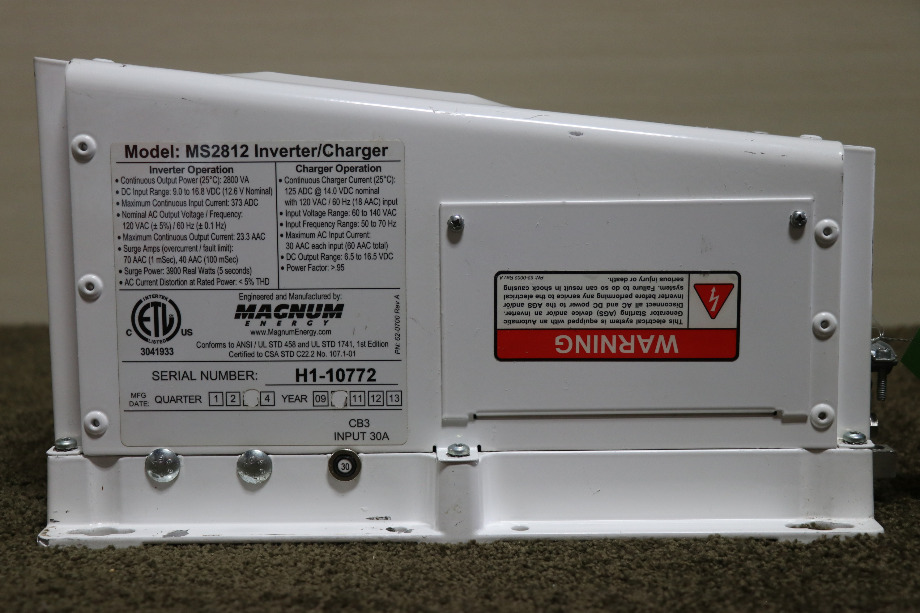 USED MAGNA SINE INVERTER CHARGER MS2812 RV PARTS FOR SALE RV Components 
