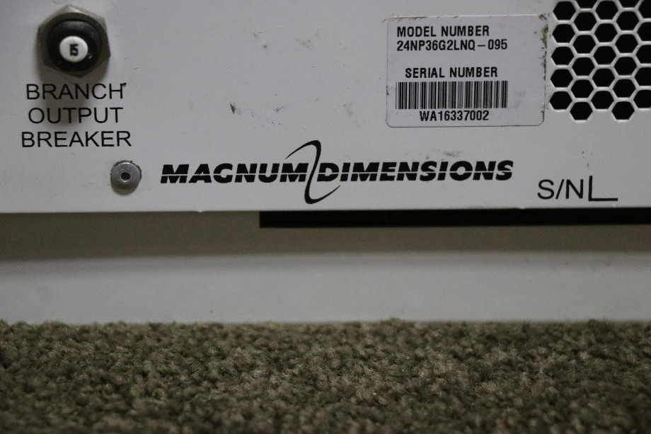USED DIMENSIONS 24NP36G2LNQ-095 PURE SINE WAVE INVERTER MOTORHOME PARTS FOR SALE RV Components 