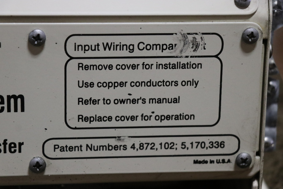 USED DIMENSIONS INVERTER / CHARGER / FAST TRANSFER WIN-12X20B5R1T RV/MOTORHOME PARTS FOR SALE RV Components 