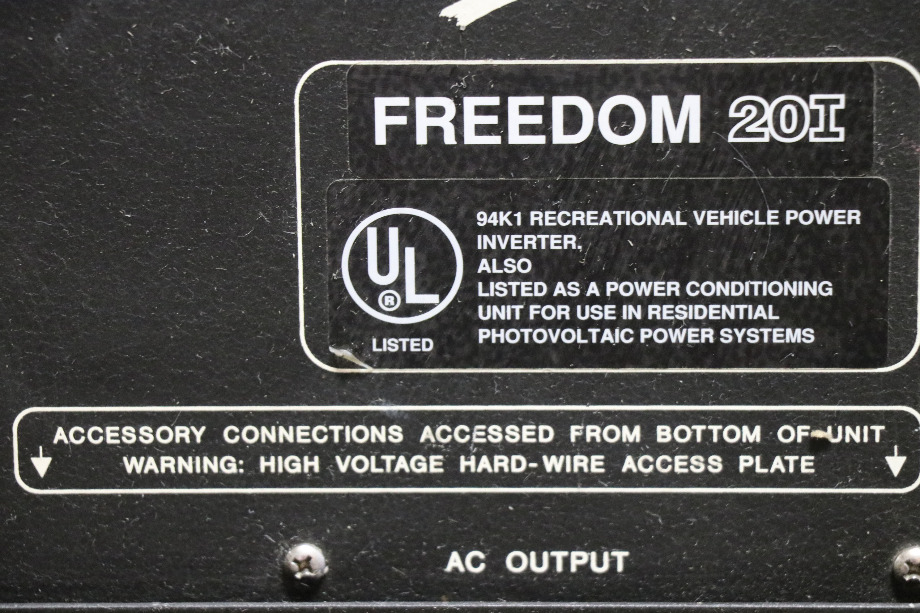 USED HEART INTERFACE FREEDOM 20I INVERTER 80-0200-12(200) RV/MOTORHOME PARTS FOR SALE RV Components 