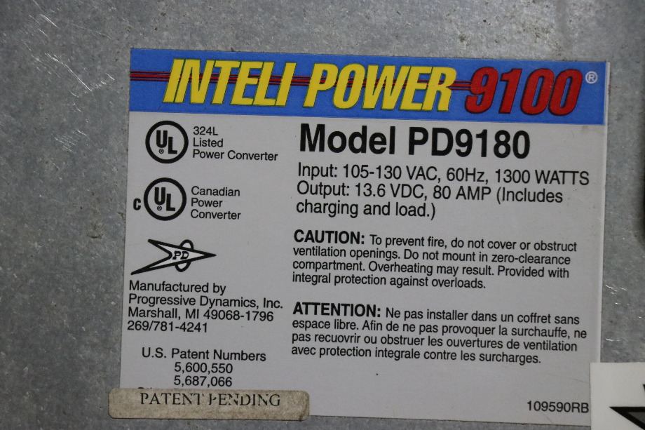 USED RV PD9180 INTELI POWER CONVERTER FOR SALE RV Components 