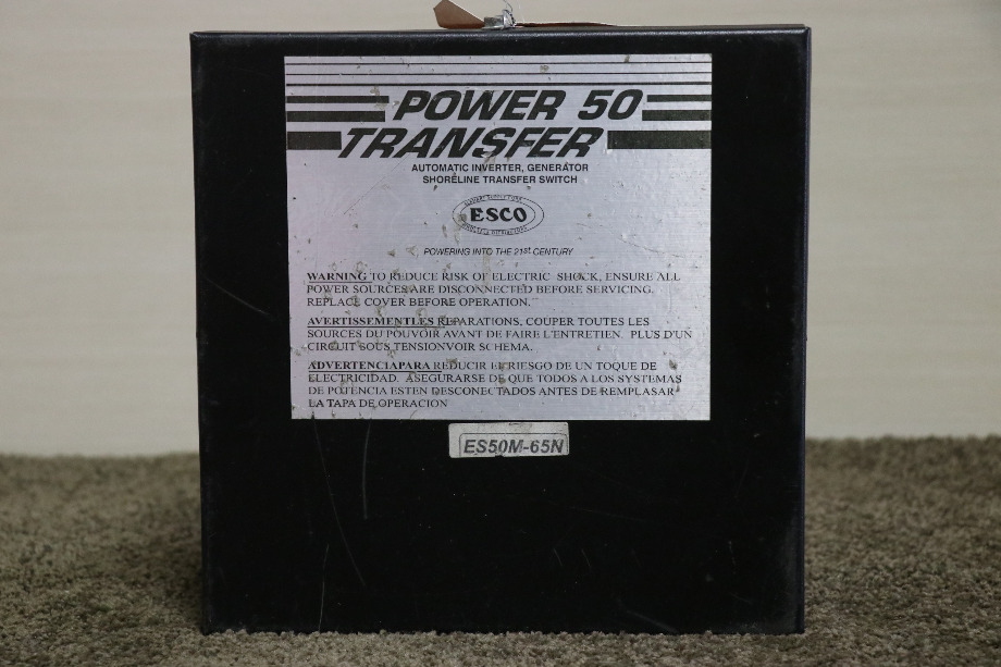 USED ES50M-65N ESCO POWER 50 TRANSFER AUTOMATIC TRANSFER SWITCH RV PARTS FOR SALE RV Components 