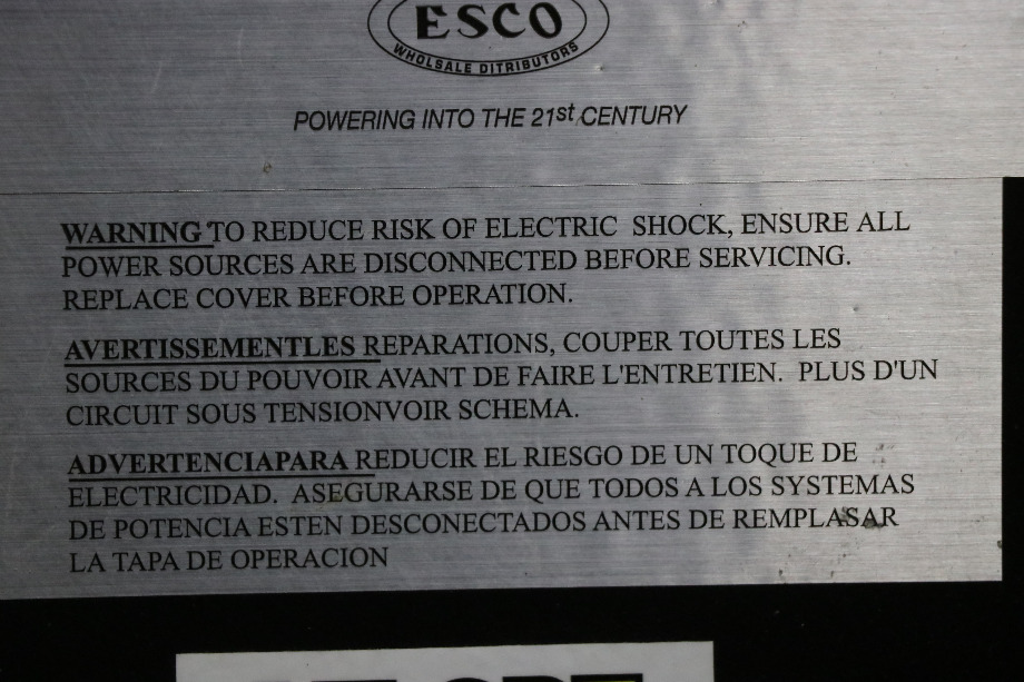 USED ESCO POWER 50 TRANSFER ES50M-65N AUTOMATIC TRANSFER SWITCH MOTORHOME PARTS FOR SALE RV Components 