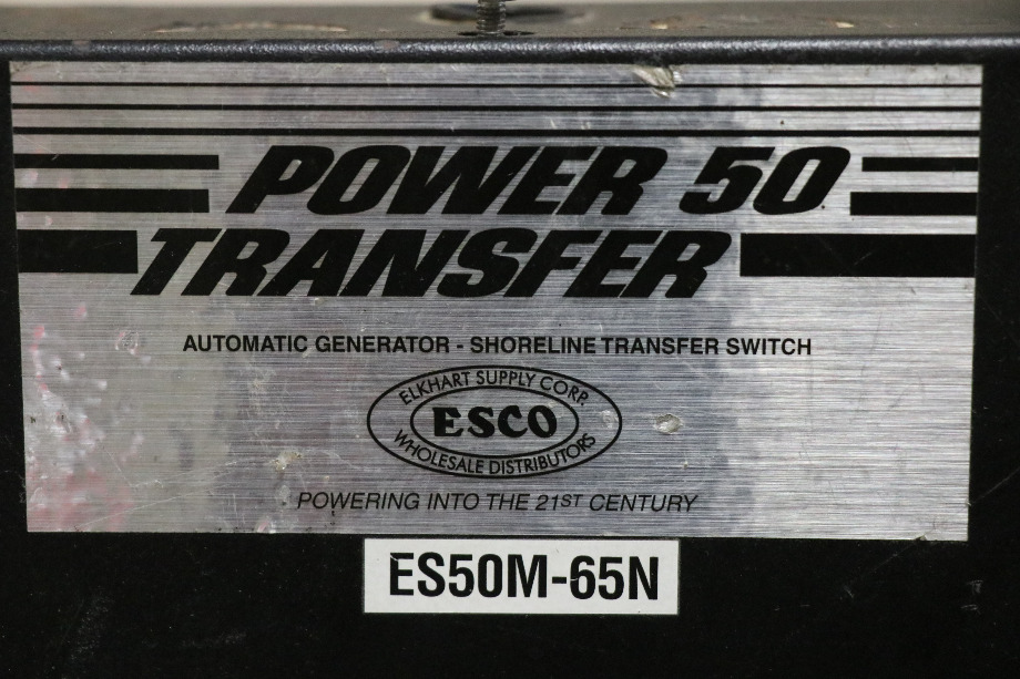 USED ESCO POWER 50 TRANSFER AUTOMATIC TRANSFER SWITCH ES50M-65N RV/MOTORHOME PARTS FOR SALE RV Components 
