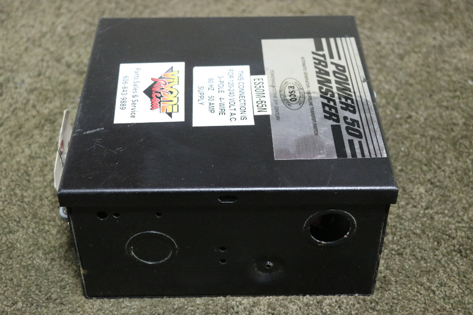 USED RV ES50M-65N ESCO POWER 50 TRANSFER AUTOMATIC TRANSFER SWITCH FOR SALE RV Components 