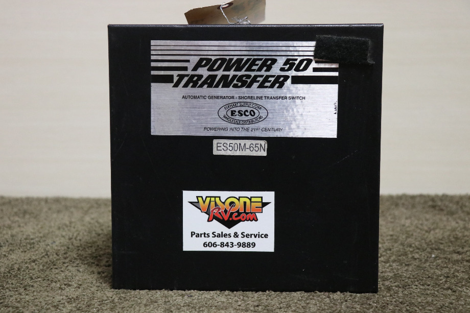 USED RV/MOTORHOME ESCO POWER 50 TRANSFER AUTOMATIC TRANSFER SWITCH ES50M-65N FOR SALE RV Components 