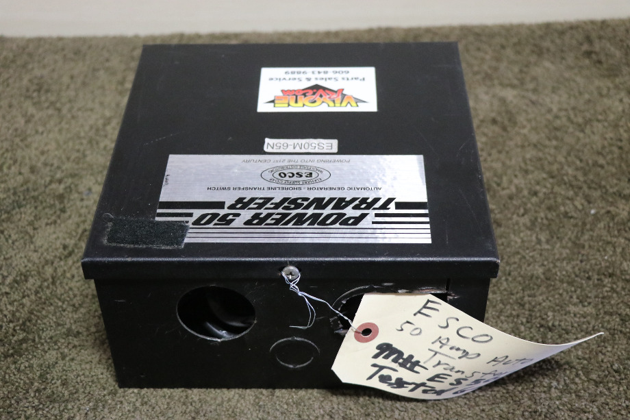 USED RV/MOTORHOME ESCO POWER 50 TRANSFER AUTOMATIC TRANSFER SWITCH ES50M-65N FOR SALE RV Components 