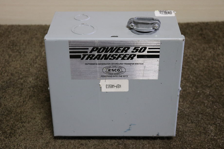 USED ESCO POWER 50 TRANSFER ES50M-65N AUTOMATIC TRANSFER SWITCH MOTORHOME PARTS FOR SALE RV Components 