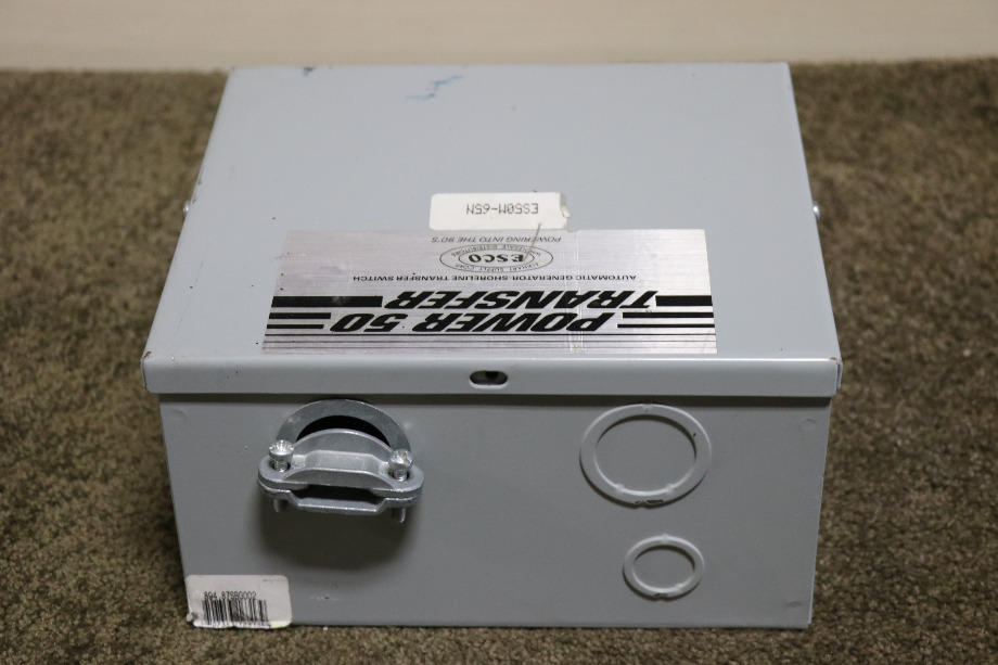 USED ESCO POWER 50 TRANSFER ES50M-65N AUTOMATIC TRANSFER SWITCH MOTORHOME PARTS FOR SALE RV Components 
