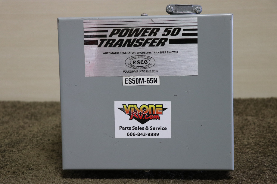 USED RV ES50M-65N ESCO POWER 50 TRANSFER AUTOMATIC TRANSFER SWITCH FOR SALE RV Components 