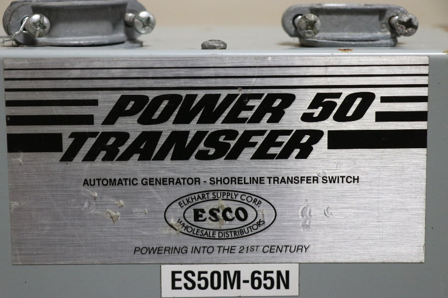 USED MOTORHOME ESCO POWER 50 TRANSFER ES50M-65N AUTOMATIC TRANSFER SWITCH FOR SALE RV Components 