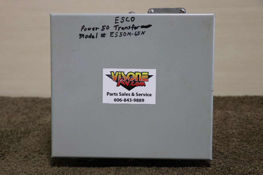 USED RV/MOTORHOME ESCO POWER 50 TRANSFER AUTOMATIC TRANSFER SWITCH ES50M-65N FOR SALE RV Components 