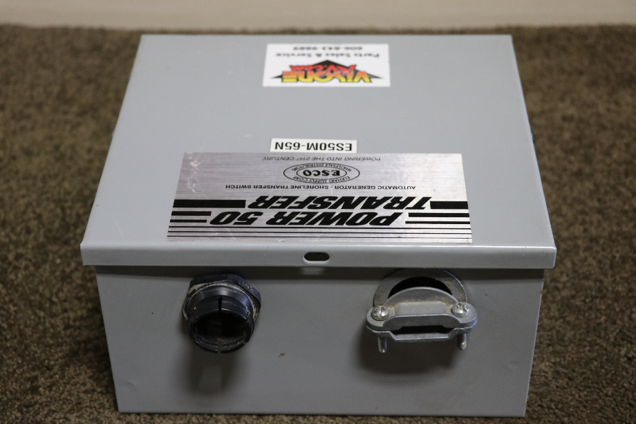 USED ESCO POWER 50 TRANSFER AUTOMATIC TRANSFER SWITCH ES50M-65N RV/MOTORHOME PARTS FOR SALE RV Components 